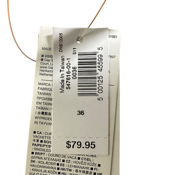 GAP Suede Cow Leather Belt Men’s Sz 36 Brown 1” Wide Chocolate Equestrian Preppy - Picture 10 of 10